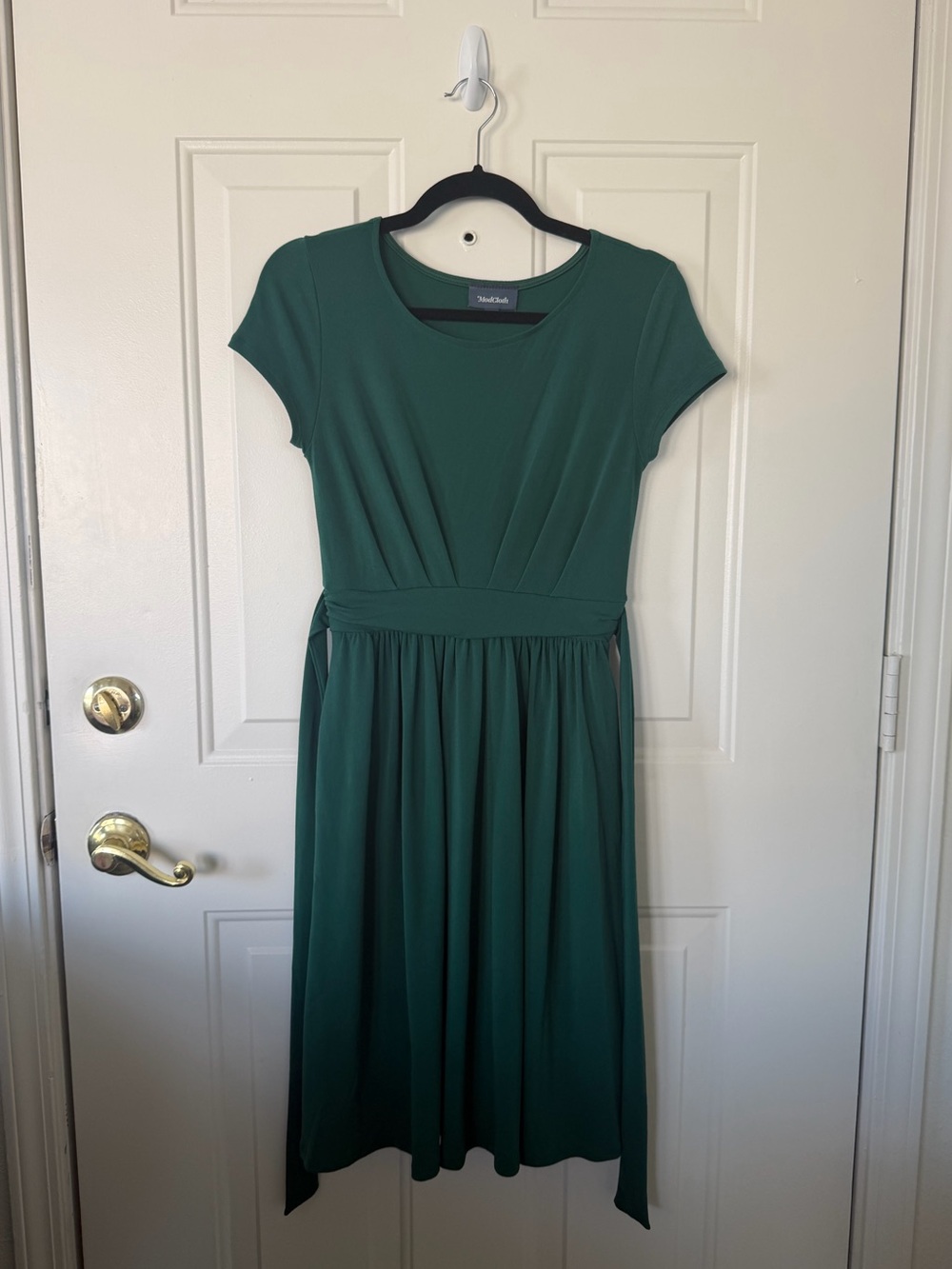 ModCloth Emerald Green Tie-Back Dress